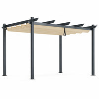 10 X 13 Feet Outdoor Aluminum Retractable Pergola Canopy Shelter