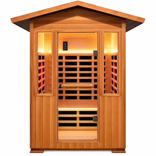2 Person Outdoor Sauna Infrared Saunas Dry Sauna Room 1800W 120V