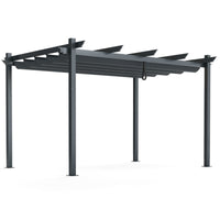10 X 13 Feet Outdoor Aluminum Retractable Pergola Canopy Shelter