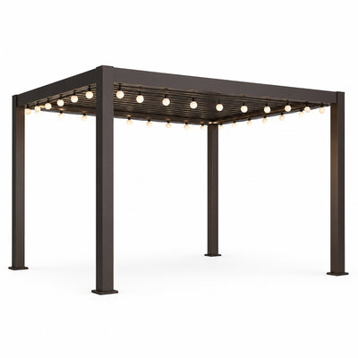 10'x12' Aluminum Pergola with Adjustable Louver Roof